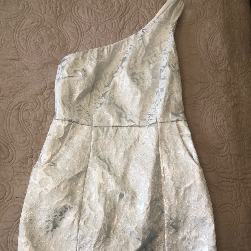 One Shoulder White Mini Dress
